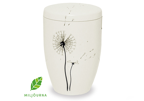 Urna Stilig, vit kristalldekor blomma