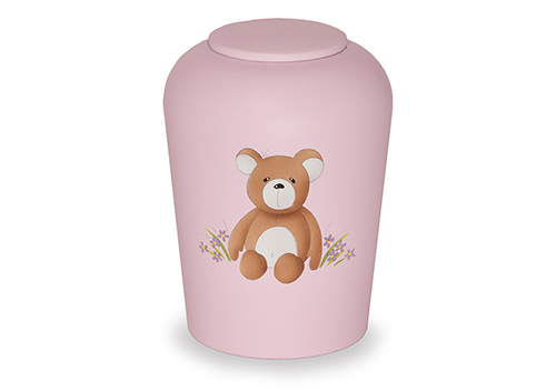 Urne Skala barnemodell rosa+ bamse